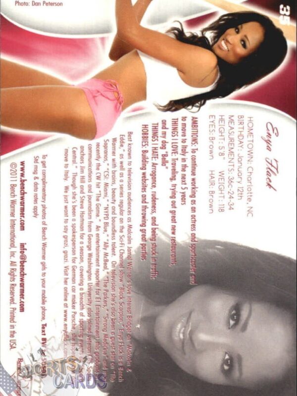 2011 Enya Flack #35 Bench Warmer BubbleGum-back