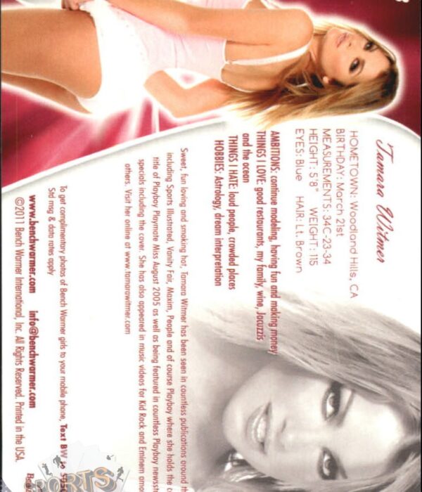 Alternative view of 2011 Tamara Witmer #38 Bench Warmer BubbleGum