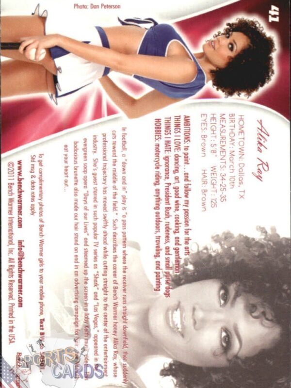 2011 Alika Ray #41 Bench Warmer BubbleGum-back