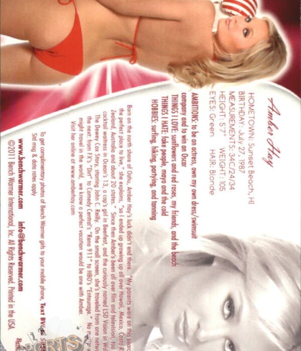 Alternative view of 2011 Amber Hay #44 Bench Warmer BubbleGum