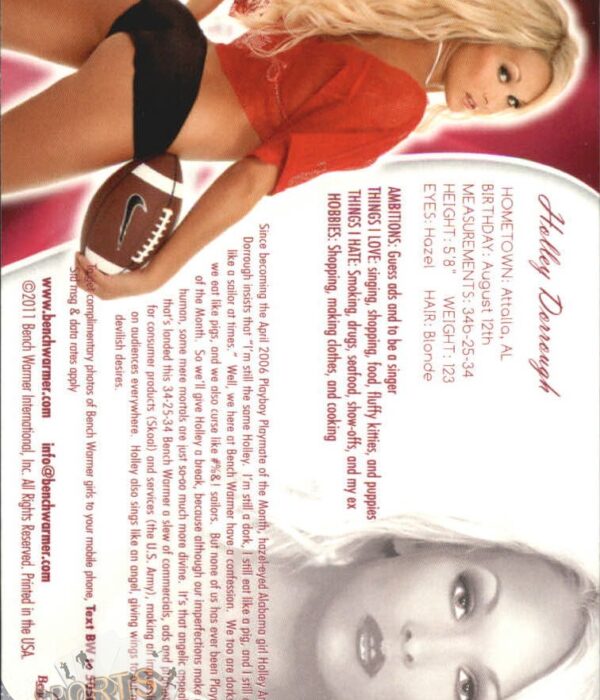 2011 Holley Dorrough #47 Bench Warmer BubbleGum-back