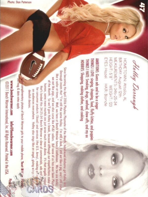 2011 Holley Dorrough #47 Bench Warmer BubbleGum-back