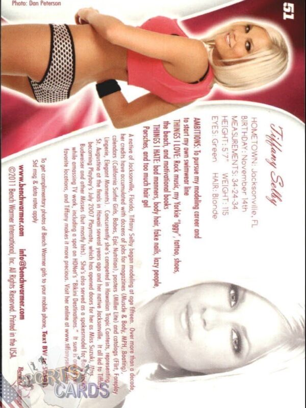2011 Tiffany Selby #51 Bench Warmer BubbleGum-back