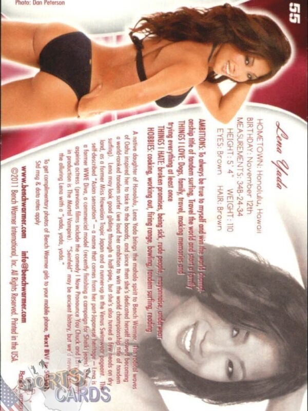 2011 Lena Yada #55 Bench Warmer BubbleGum-back