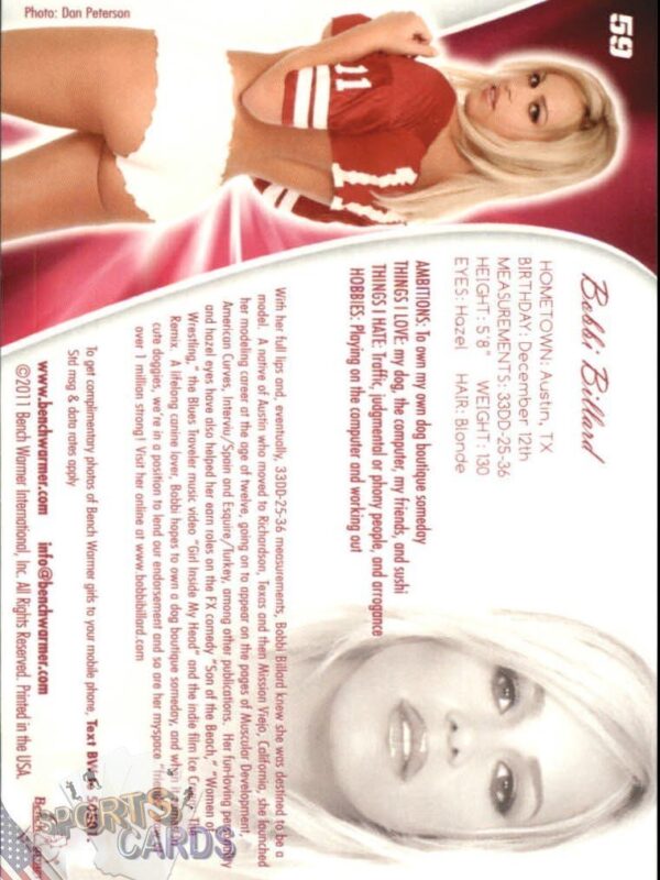 2011 Bobbi Billard #59 Bench Warmer BubbleGum-back