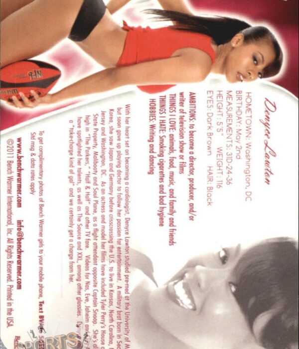 Alternative view of 2011 Denyce Lawton #60 Bench Warmer BubbleGum