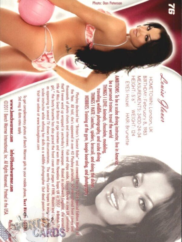 2011 Louise Glover #76 Bench Warmer BubbleGum-back