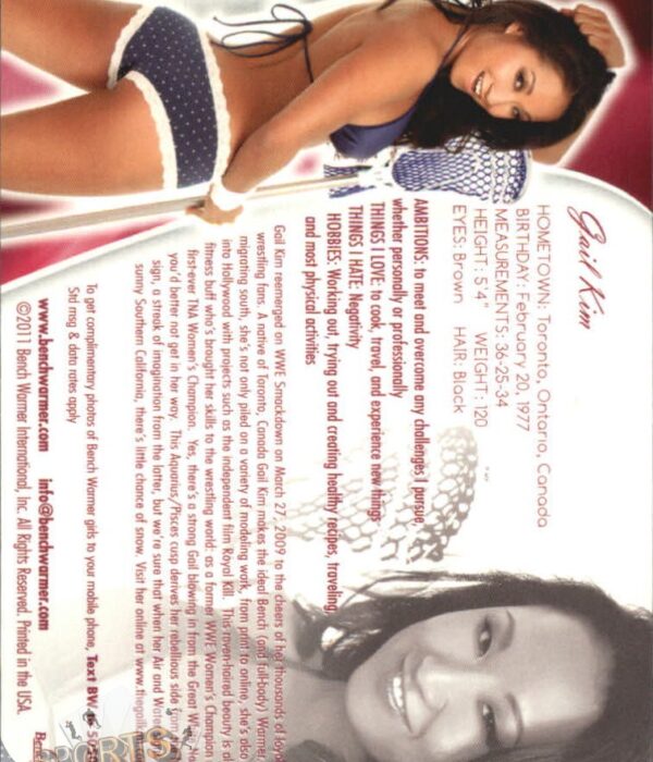 2011 Gail Kim #78 Bench Warmer BubbleGum-back