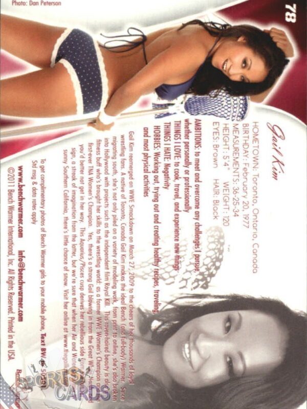 2011 Gail Kim #78 Bench Warmer BubbleGum-back