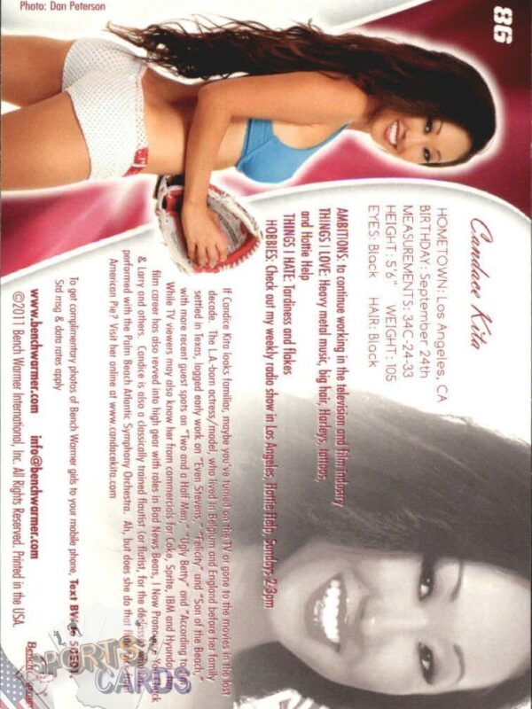 2011 Candace Kita #86 Bench Warmer BubbleGum-back