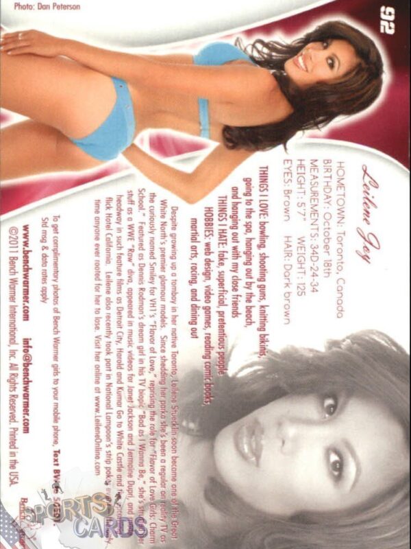 2011 Leilene Joy #92 Bench Warmer BubbleGum-back