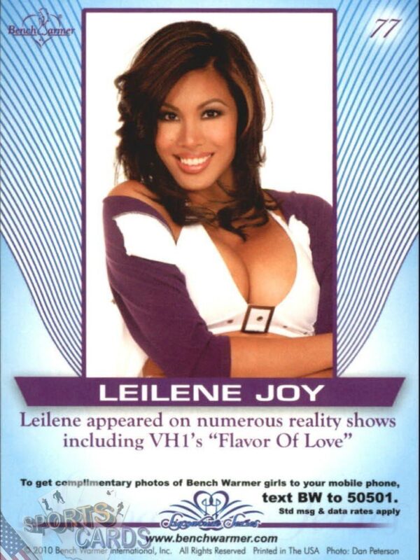 2010 Leilene Joy #77 Bench Warmer Signature Series-back