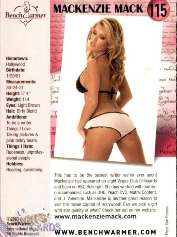 2003 Mackenzie Mack #115 Bench Warmer Series Two-back