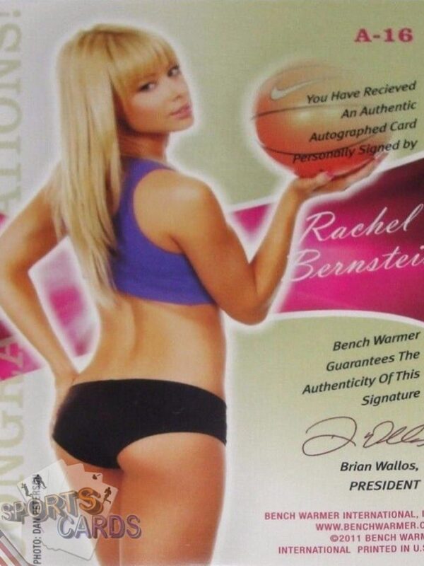 2011 Rachel Bernstein #A-16 Bench Warmer BubbleGum Gold Foil Autograph-back