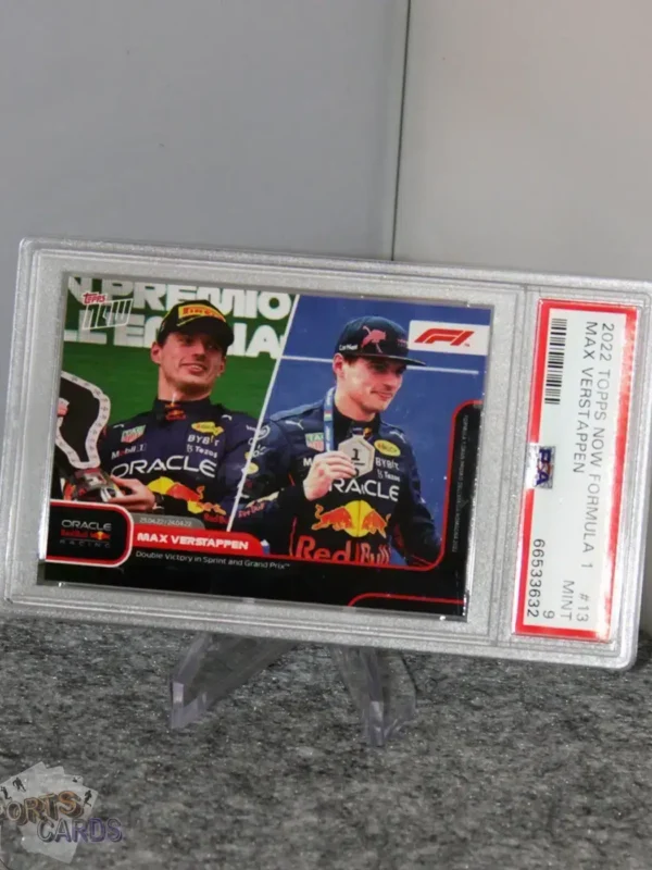 2022 Max Verstappen #13 Topps Now Formule 1 PSA 9 MINT - Afbeelding 3