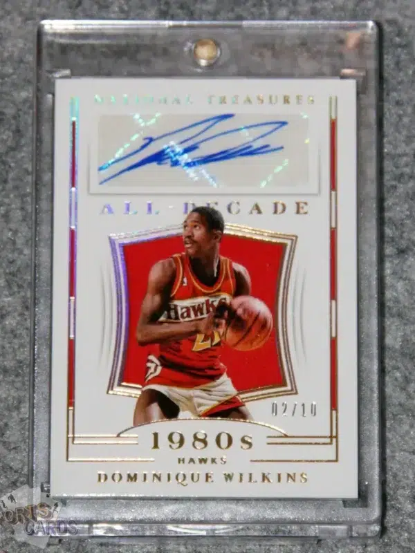 2018-19 Dominique Wilkins #AD-DWL Panini National Treasures All Decade /10-front