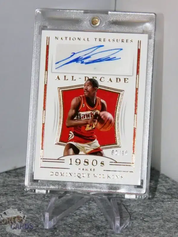 2018-19 Dominique Wilkins #AD-DWL Panini National Treasures All Decade /10-stand