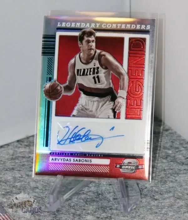 2021-22 Arvydas Sabonis #LCA-ARV Panini Legendary Contenders Optic Autograph Prizm /149-stand