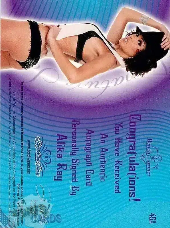 2010 Alika Ray #45A Bench Warmer Signature Authentic Autograph-back