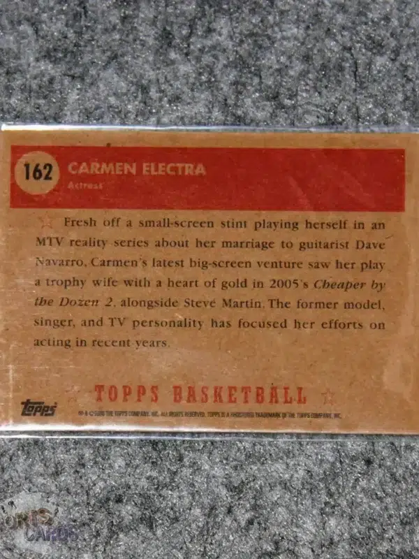2006 Carmen Electra #162 Topps Style 1952-back