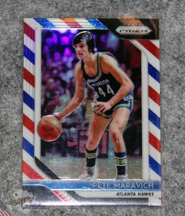2018-19 Pete Maravich #255 Panini Prizm Red White Blue Prizm-front
