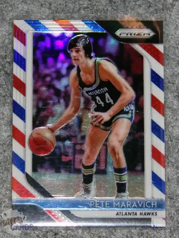 2018-19 Pete Maravich #255 Panini Prizm Red White Blue Prizm