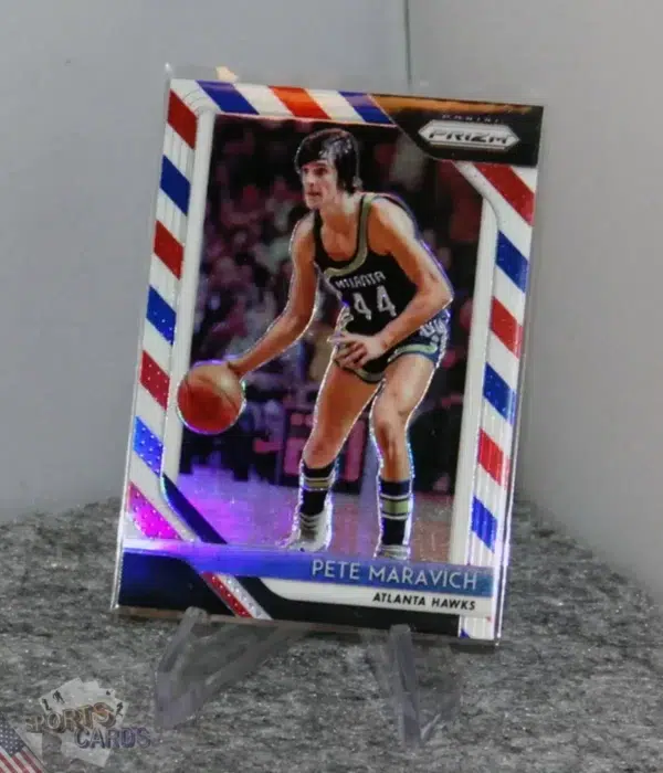 2018-19 Pete Maravich #255 Panini Prizm Red White Blue Prizm-stand