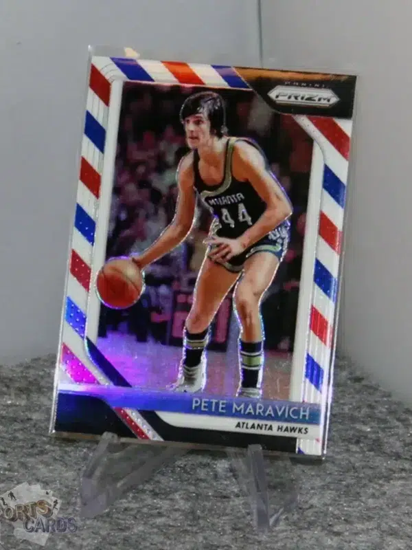2018-19 Pete Maravich #255 Panini Prizm Red White Blue Prizm-stand