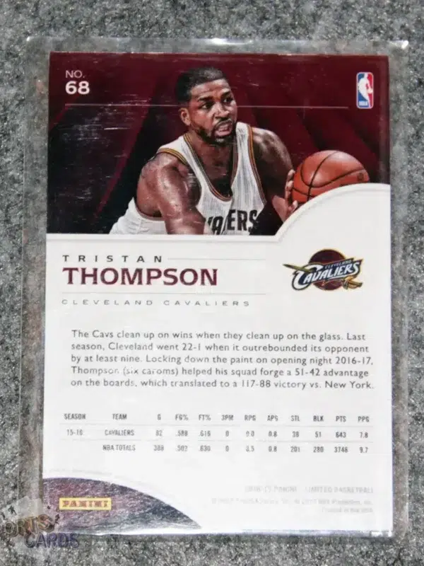 2016-17 Tristan Thompson #68 Panini Limited /25-back