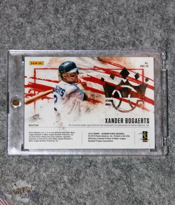 Alternative view of 2019 Xander Bogaerts #DMS-XB Panini Diamond Kings Material Signatures