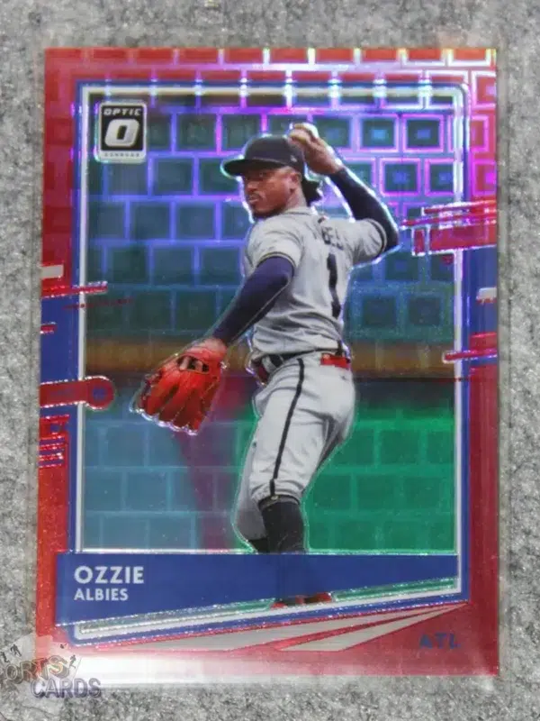 2020 Ozzie Albies #98 Panini Donruss Optic Pandora Red Prizm /79-front