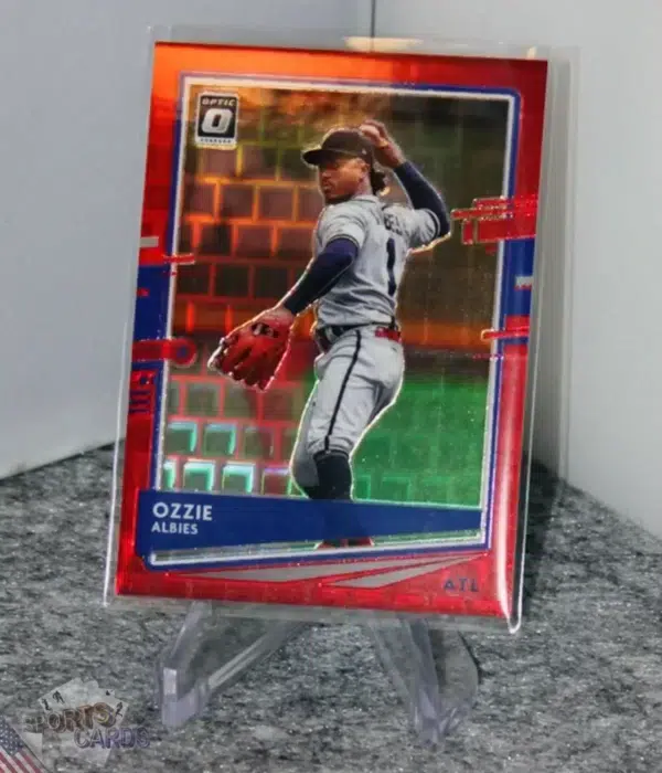 2020 Ozzie Albies #98 Panini Donruss Optic Pandora Red Prizm /79-stand