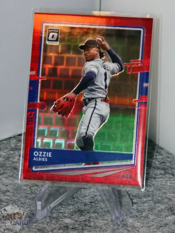 2020 Ozzie Albies #98 Panini Donruss Optic Pandora Red Prizm /79-stand