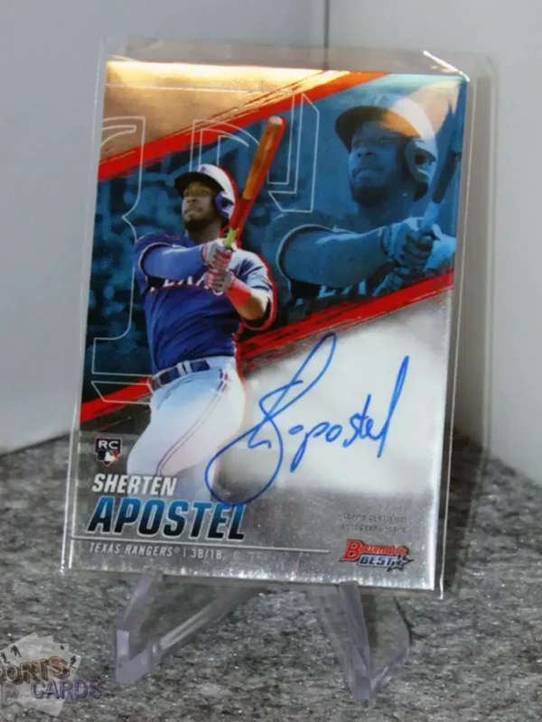 2021 Sherten Apostel #B21-SA Topps Bowman's Best Best of '21 Autograph Rookie - Afbeelding 3
