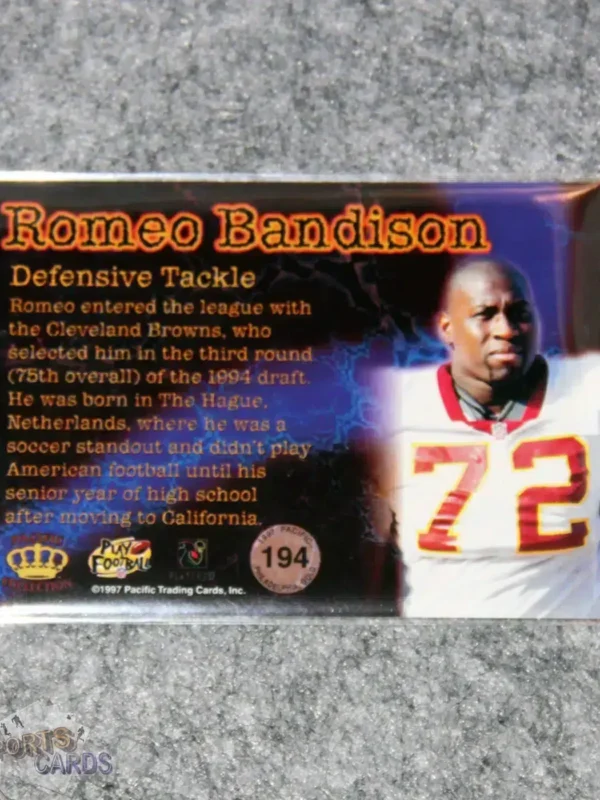 1997 Romeo Bandison #194 Pacific Collection Philadelphia Gold-back