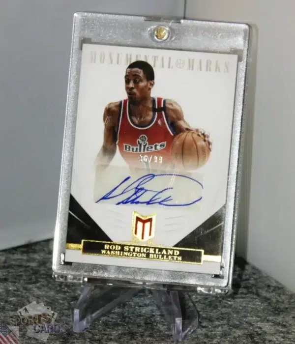 2012-13 Rod Strickland #48 Panini Momentum Monumental Marks Auto /99-stand