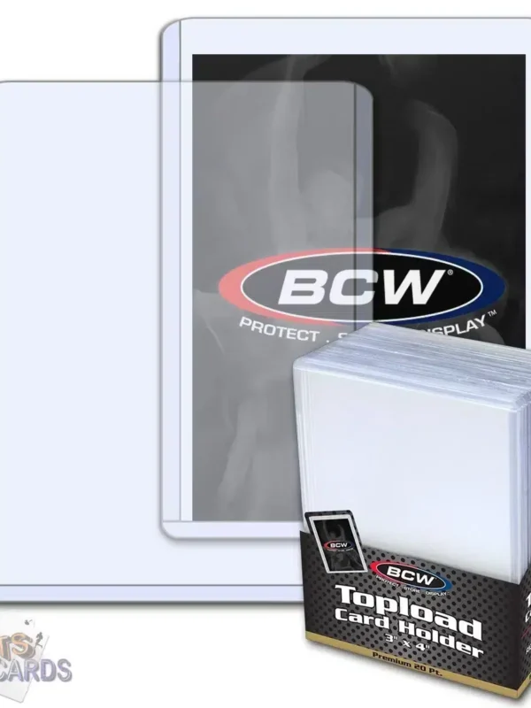 BCW Topload Normal Card Holders 3" x 4" Premium 20pt-stand