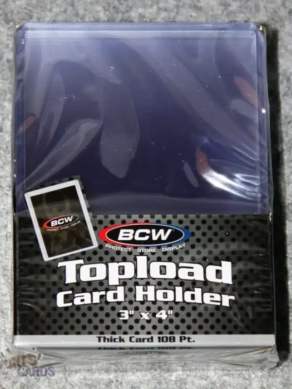 BCW Topload Card Holders 3" x 4" Thick Cards 108pt-back