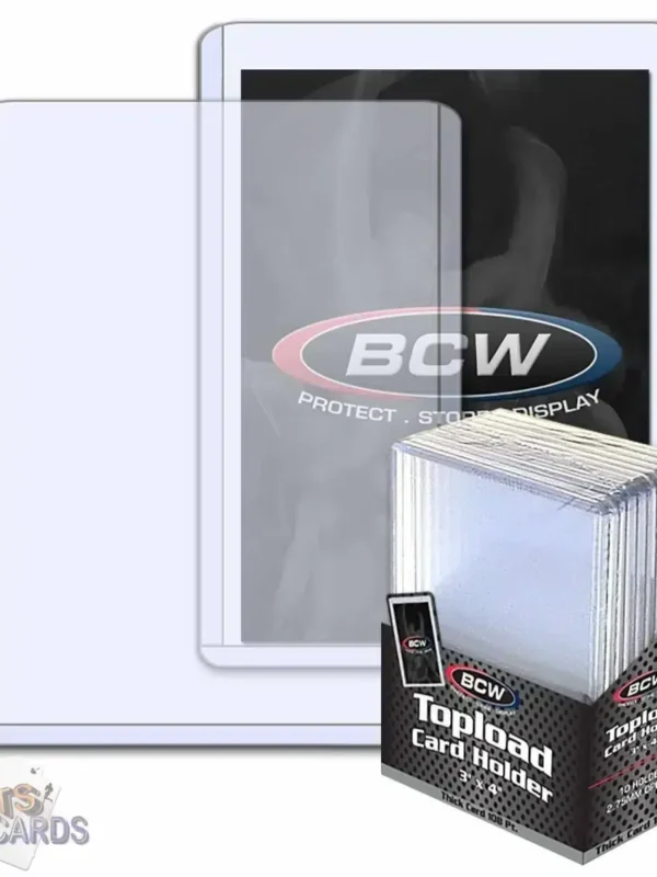 BCW Topload Card Holders 3" x 4" Thick Cards 108pt-stand