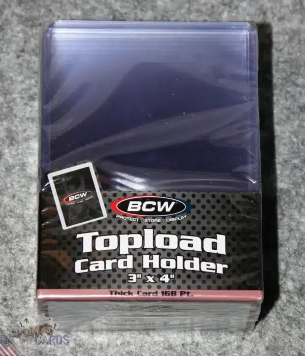 BCW Topload Card Holders 3" x 4" Thick Cards 168pt-back