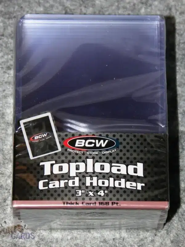 BCW Topload Card Holders 3" x 4" Thick Cards 168pt-back