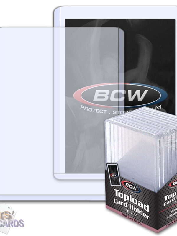 BCW Topload Card Holders 3" x 4" Thick Cards 168pt-stand