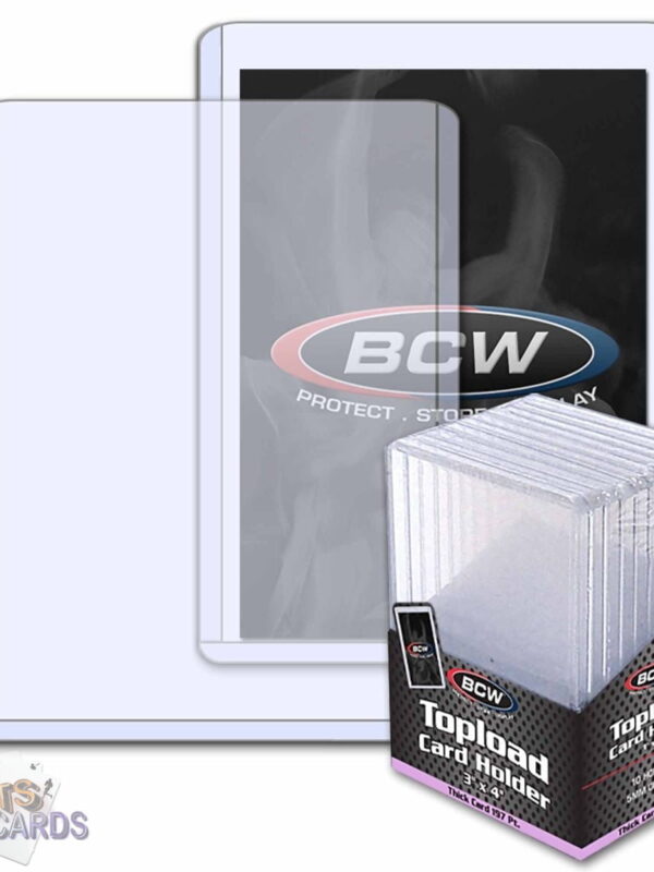 BCW Topload Card Holders 3" x 4" Thick Cards 197pt-stand