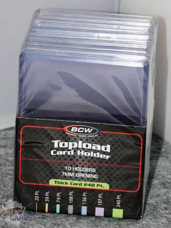 BCW Topload Card Holders 3" x 4" Thick Cards 240pt-front