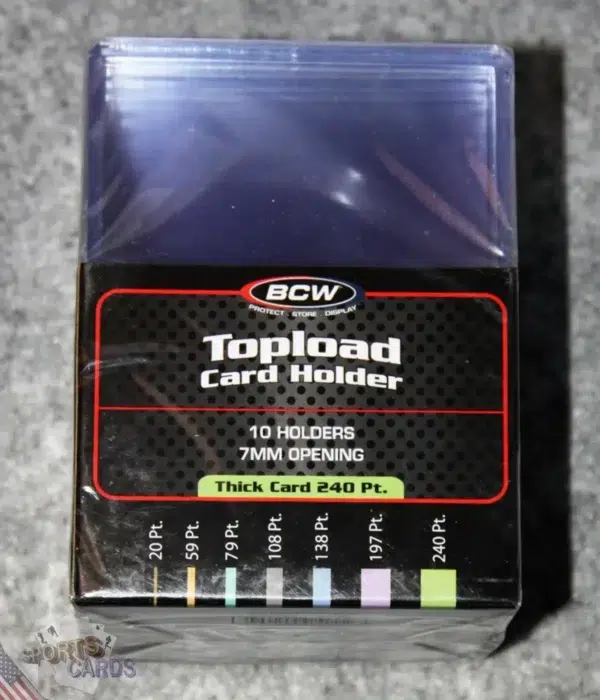BCW Topload Card Holders 3" x 4" Thick Cards 240pt-back