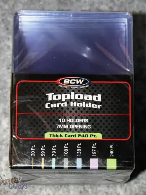 BCW Topload Card Holders 3" x 4" Thick Cards 240pt-back
