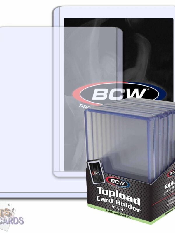 BCW Topload Card Holders 3" x 4" Thick Cards 240pt-stand