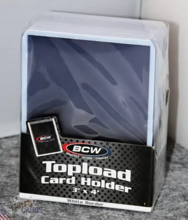 BCW Topload Card Holders 3" x 4" White Border-front