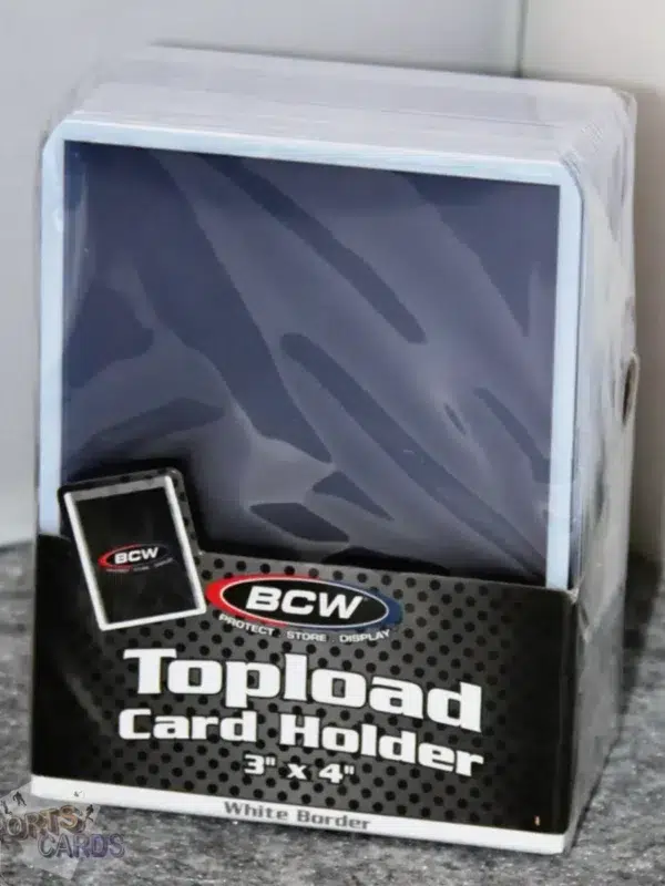 BCW Topload Card Holders 3" x 4" White Border-front