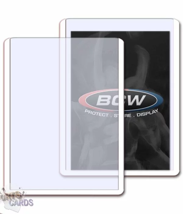BCW Topload Card Holders 3" x 4" White Border-back